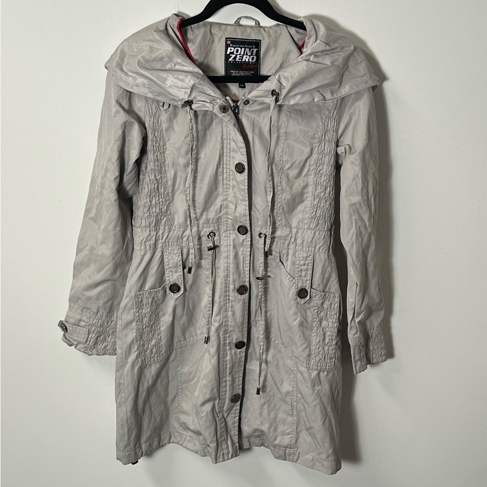 Point Zero Light Gray Hooded Anorak Jacket